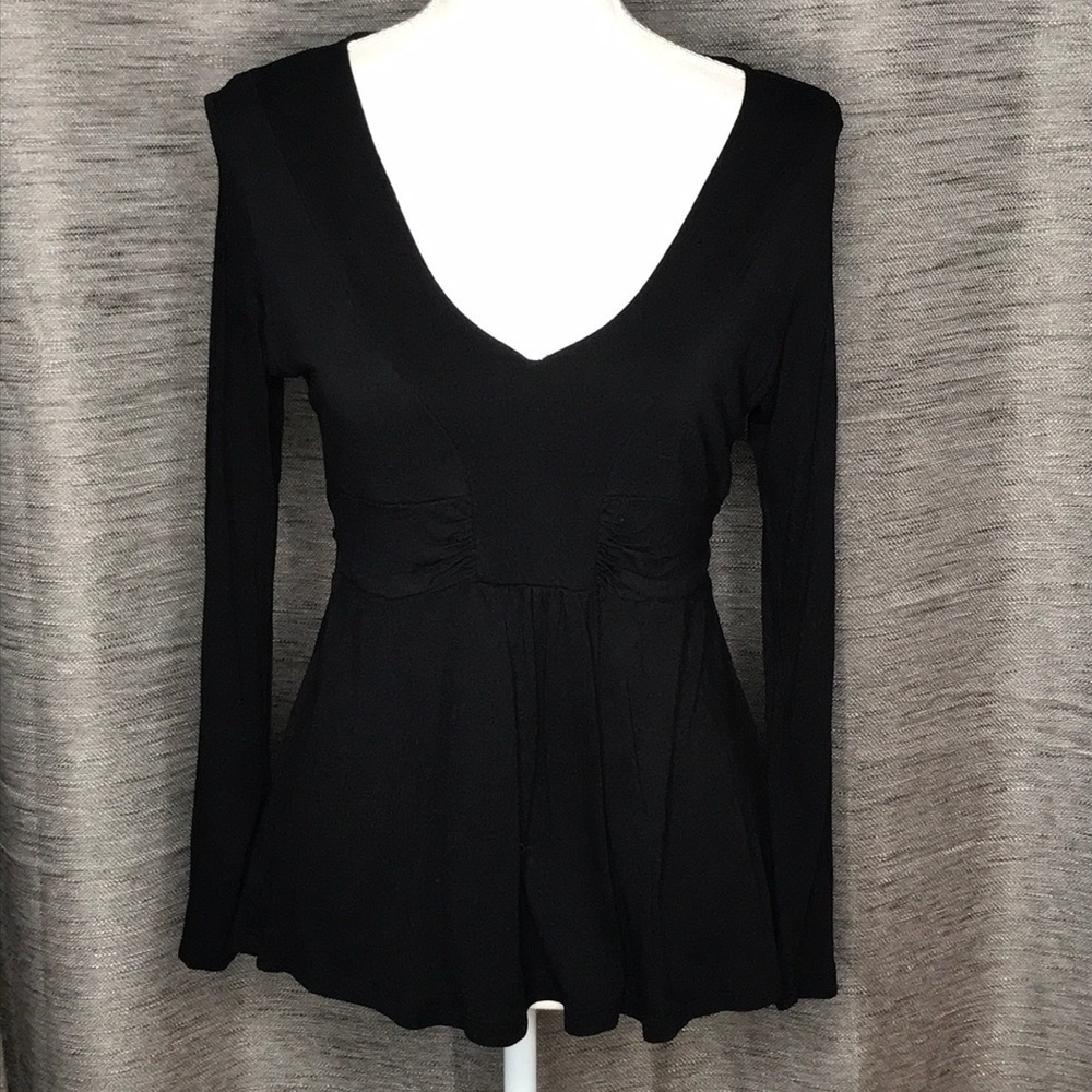 MARK LONG SLEEVE BLACK BLOUSE MEDIUM